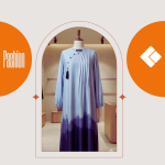 Blue Desgin Abaya For Girls