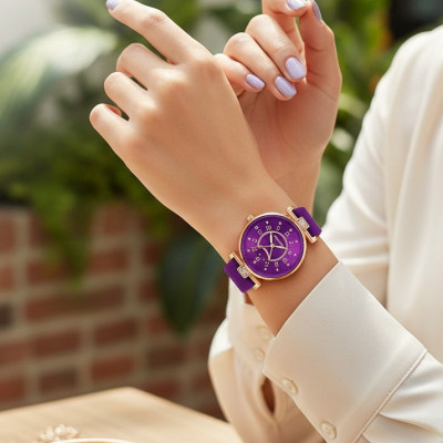 Purple Hot Watch For Girls By Silent Pakistan